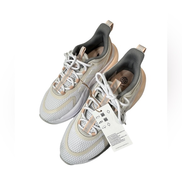 NWOB Adidas Alphabounce+ Running Womens Shoe White/Grey/Quartz HP6147 Sneakers - Picture 5 of 16